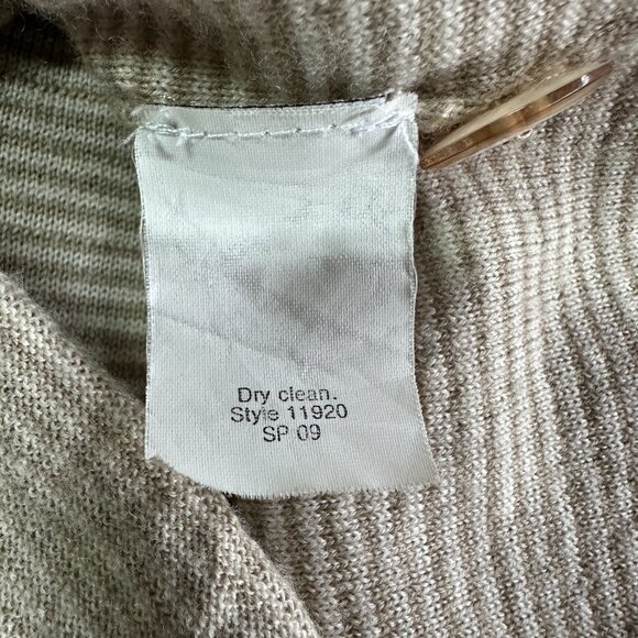 J. Crew Deep V-Neck Merino Wool Lightweight Cardigan in Taupe, Size Small - Picture 7 of 8